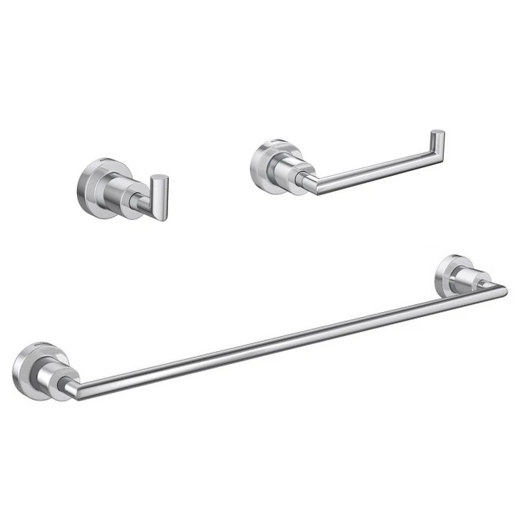 Kit Acessórios Para Banheiro 03 Peças Slim Cromado Deca