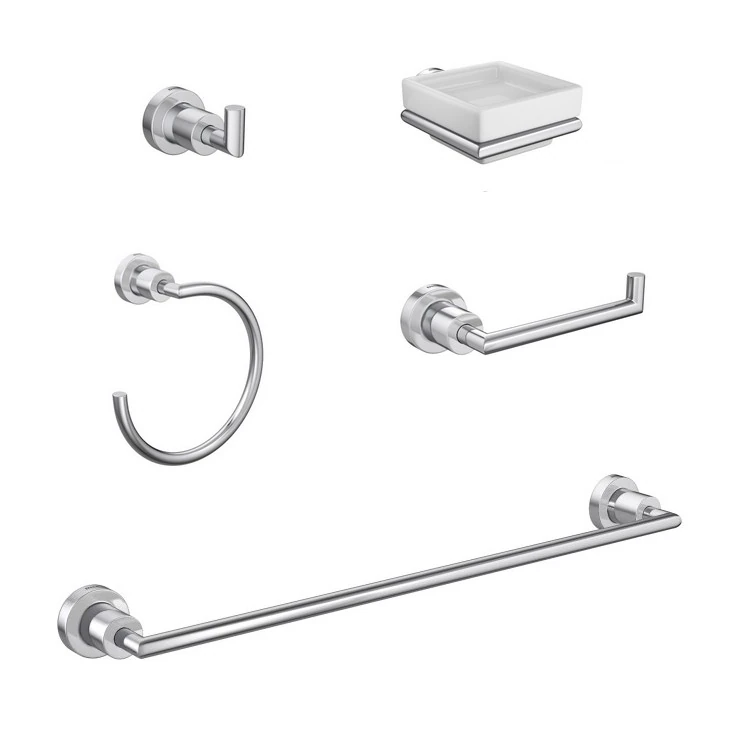 Kit Acessórios Para Banheiro 05 Peças Slim Cromado Deca