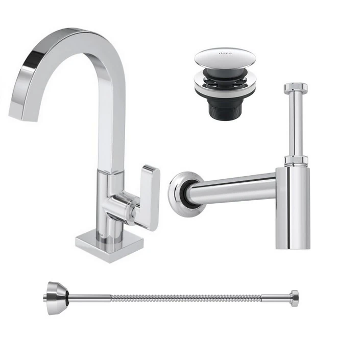 Kit Torneira Soul E 03 Complementos Cromado Deca