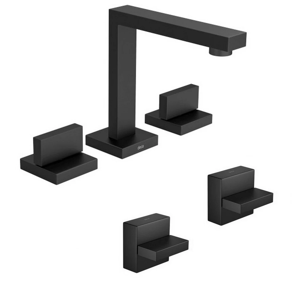 Kit Misturador E 02 Acabamentos Dream Black Matte Deca