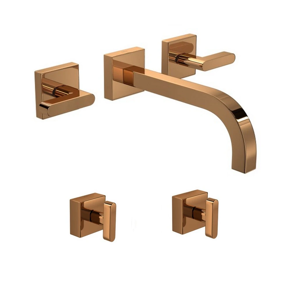 Kit Misturador Parede E 02 Acabamentos Soul Red Gold Deca