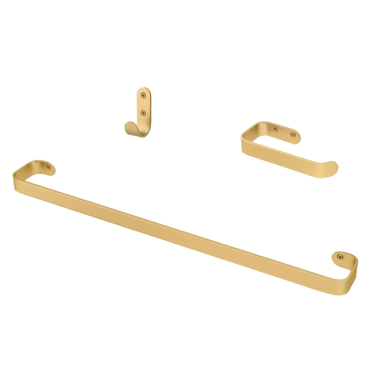 Kit Acessórios Banheiro 03 Peças Soft Gold Fani