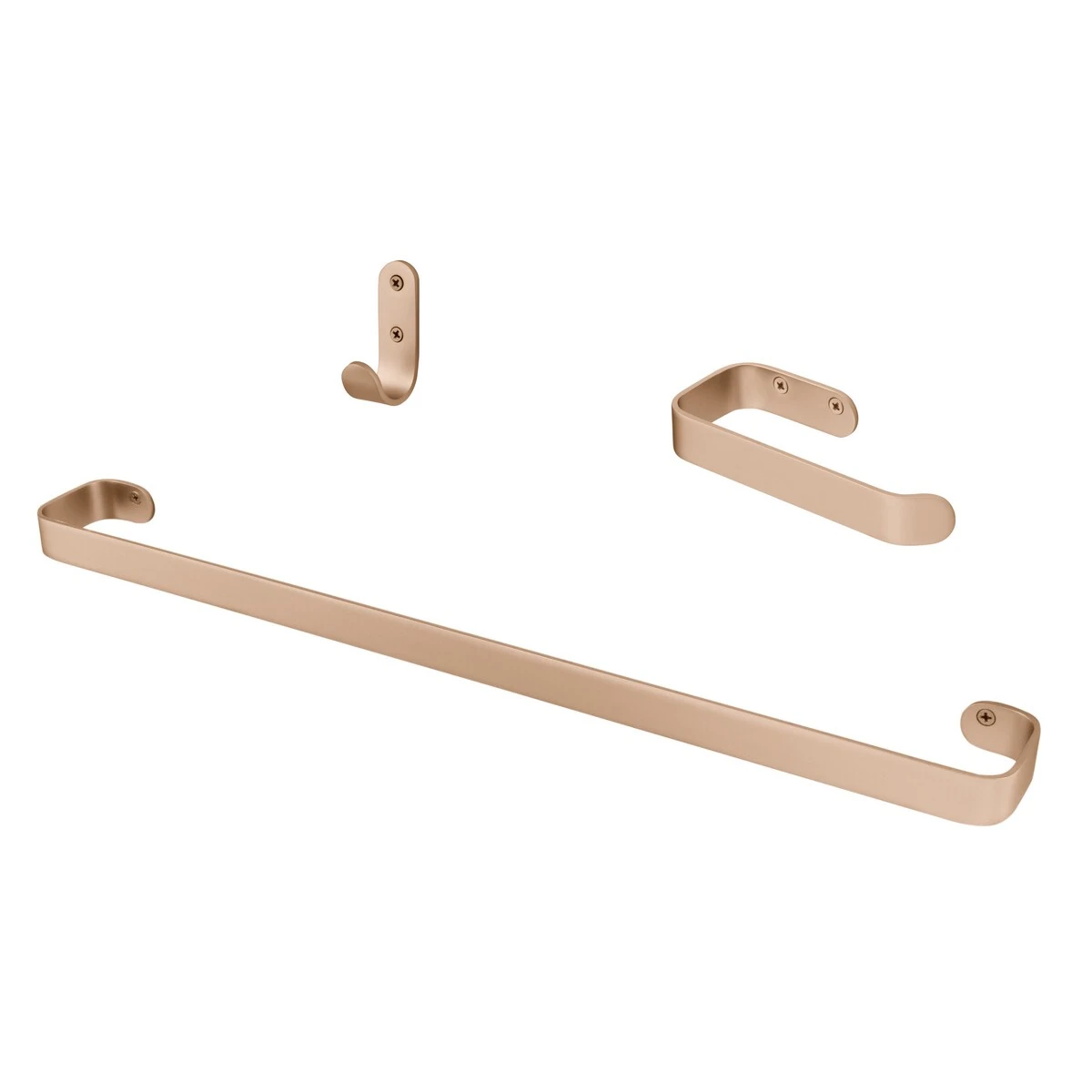 Kit Acessórios Banheiro 03 Peças Soft Champanhe Fani