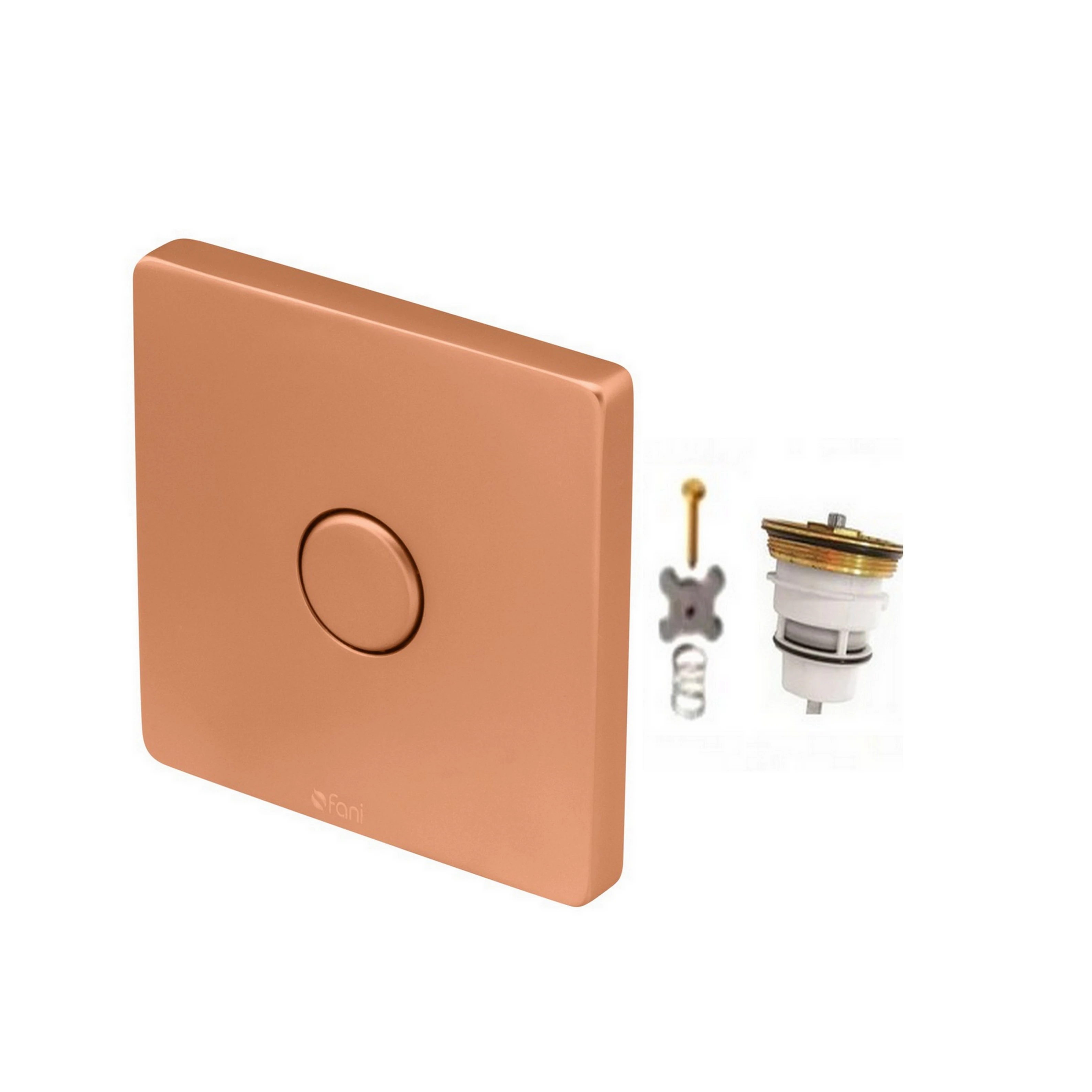 Acabamento Válvula Descarga E Conversor Slim Rose Gold Fani