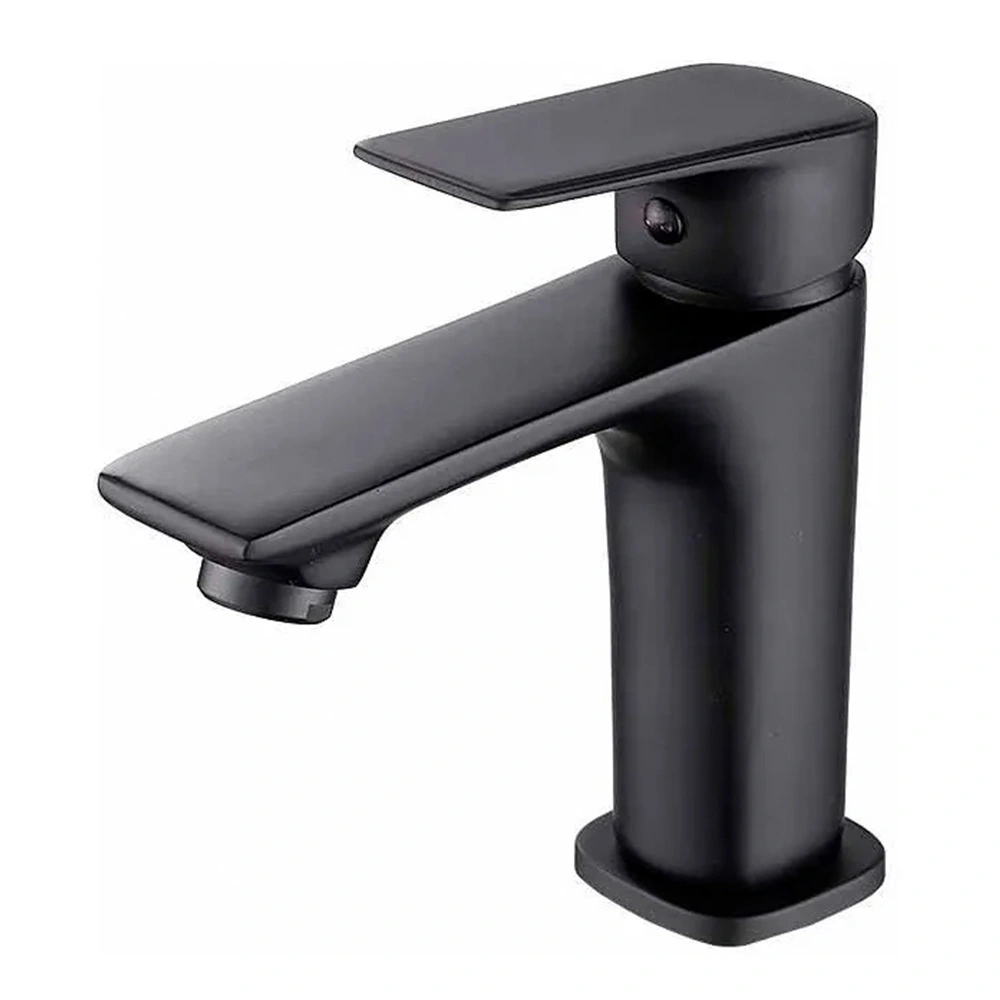 Torneira Monocomando Para Banheiro Chata Baixa - Preto 49008