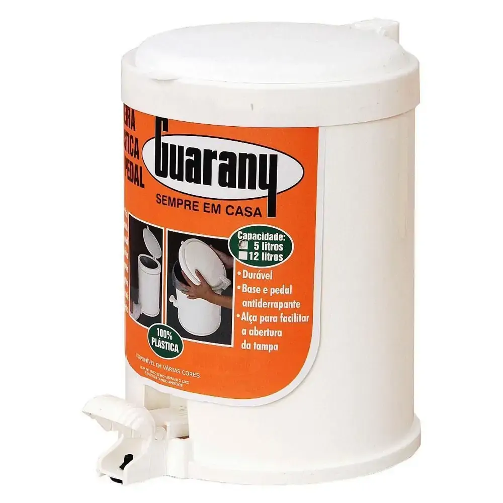 Lixeira Guarany Plastica 5lt Branca