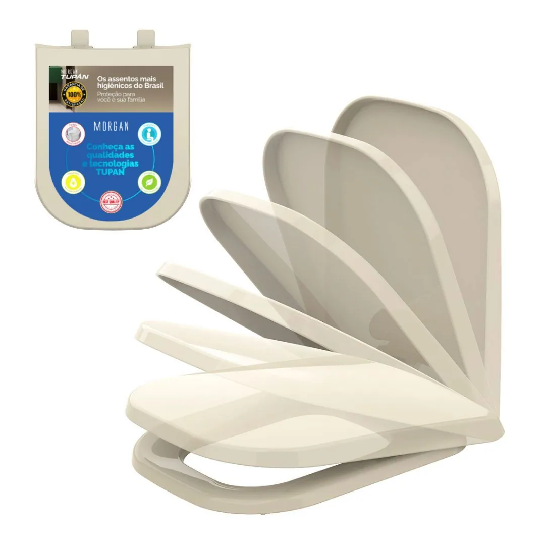 Assento Deca/quadra Roca/gap Creme Soft Close Pp Tupan