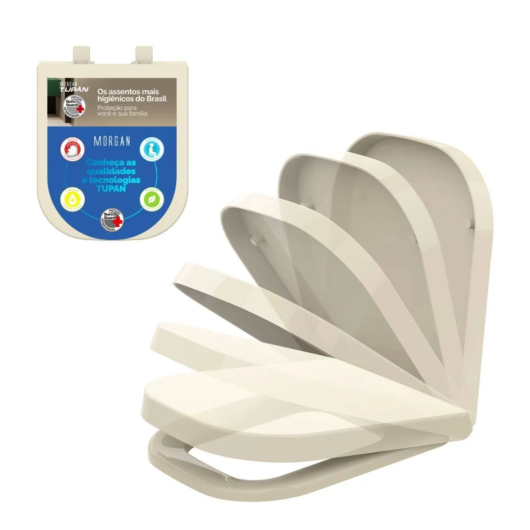 Assento Deca/quadra Roca/gap Creme Soft Close Tf Tupan