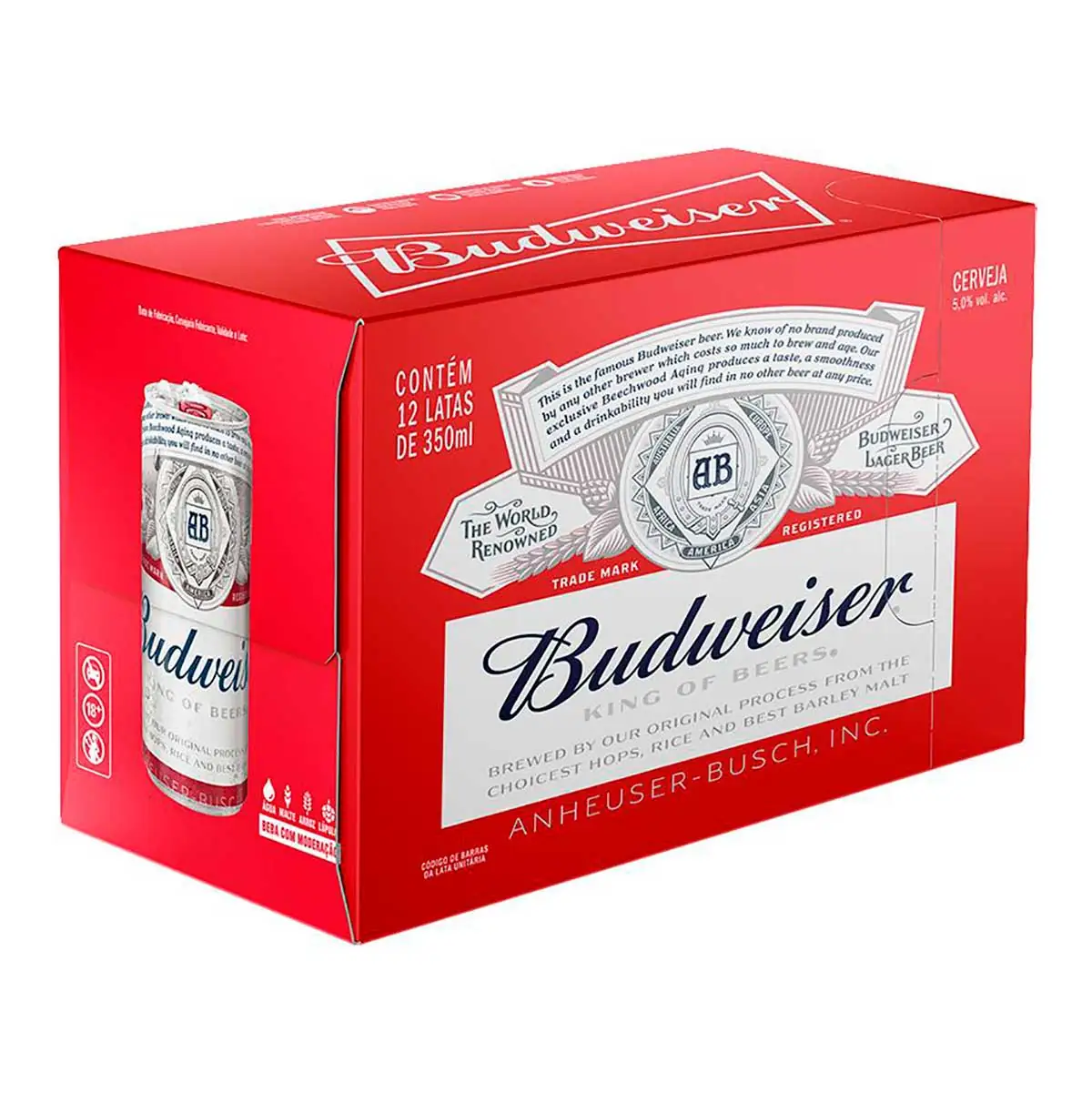 Cerveja Budweiser American Lager 350ml Lata Pack C/12