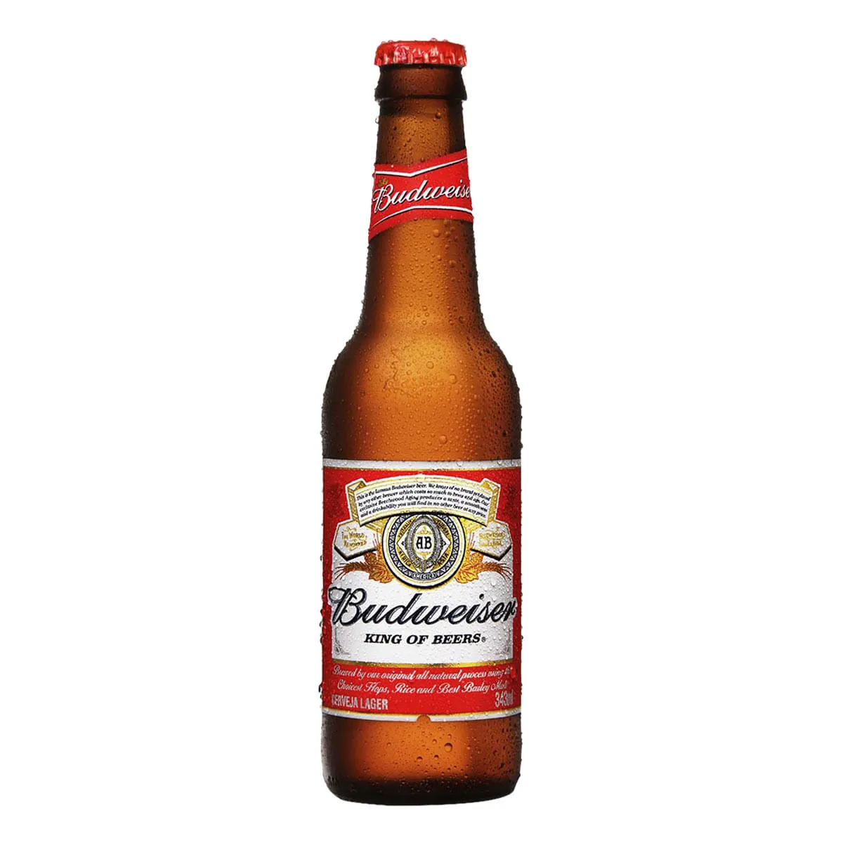 Cerveja Lager Budweiser Garrafa 343ml