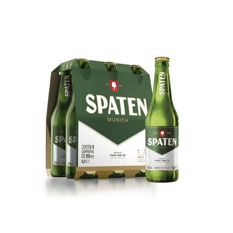 Cerveja Munich Helles Puro Malte Spaten Garrafa 355ml