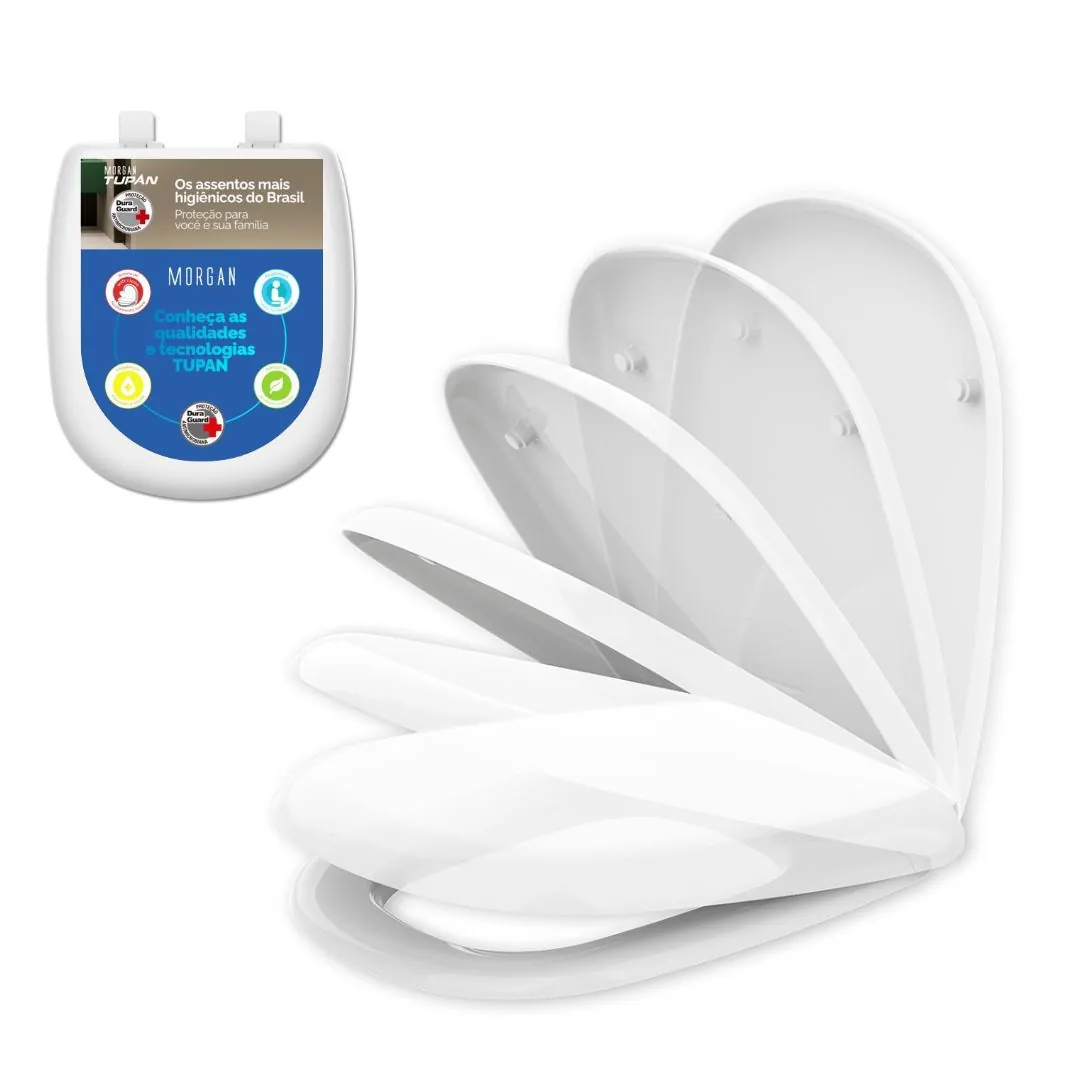 Assento Icasa Sabatini Branco Soft Close Resina Termofixo