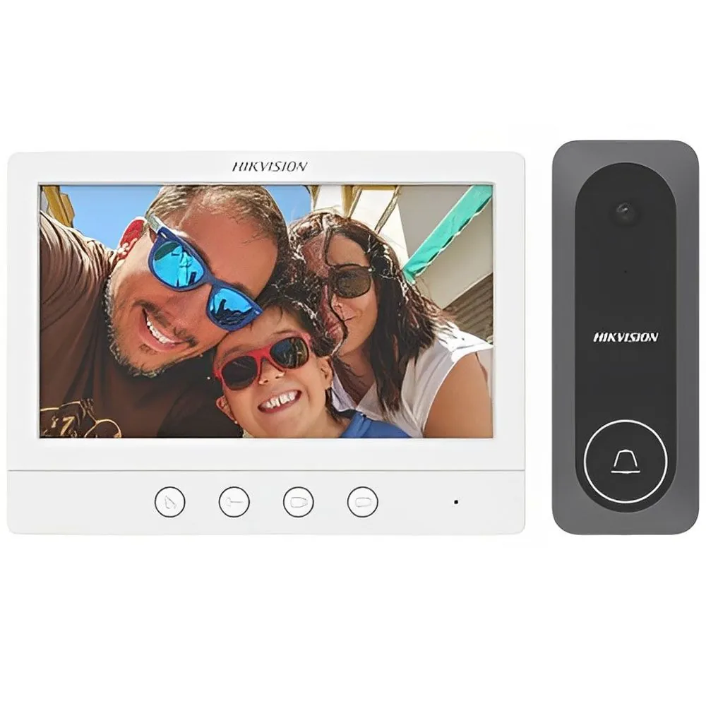 Vídeo Porteiro Hikvision Ds-kis212 Interfone Tel 7 Pol