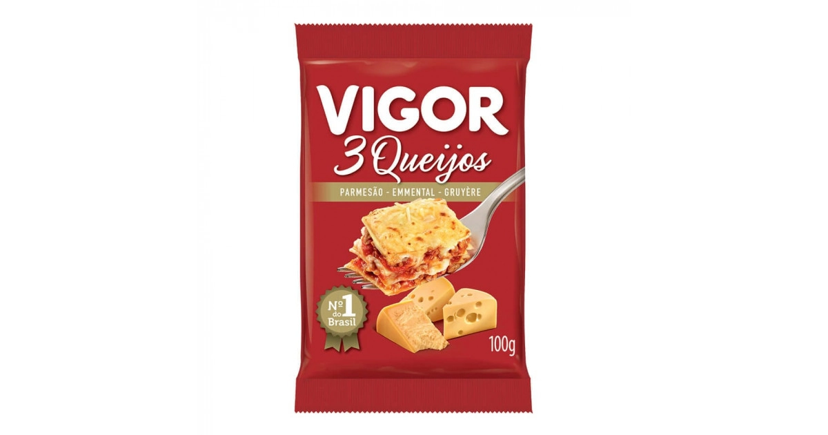 Queijo Ralado 3 Queijos Vigor Pacote 100g
