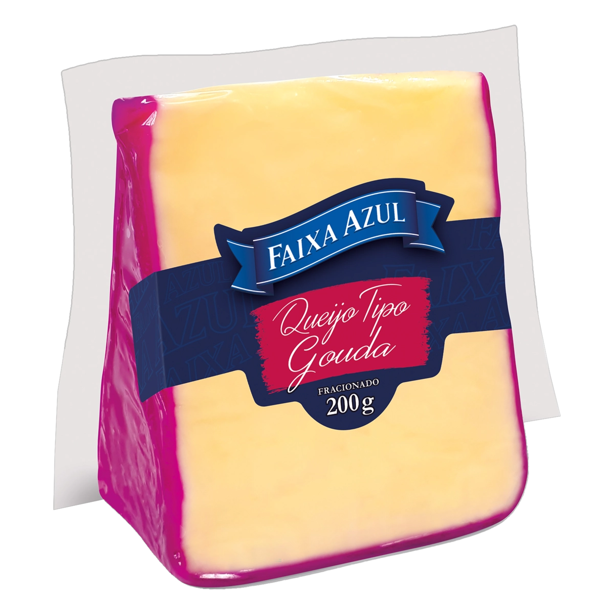 Queijo Gouda Fracionado Faixa Azul Pedaço 200g