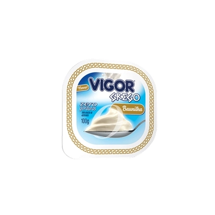 Iogurte Desnatado Grego Baunilha Vigor Pote 100g