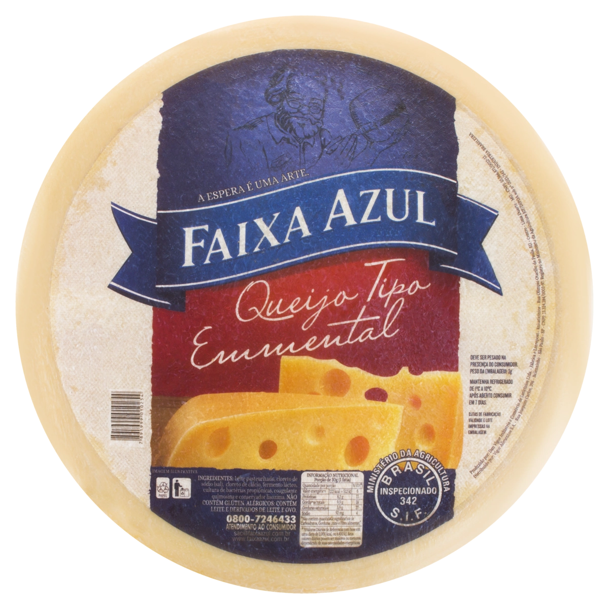 Queijo Emmental Faixa Azul