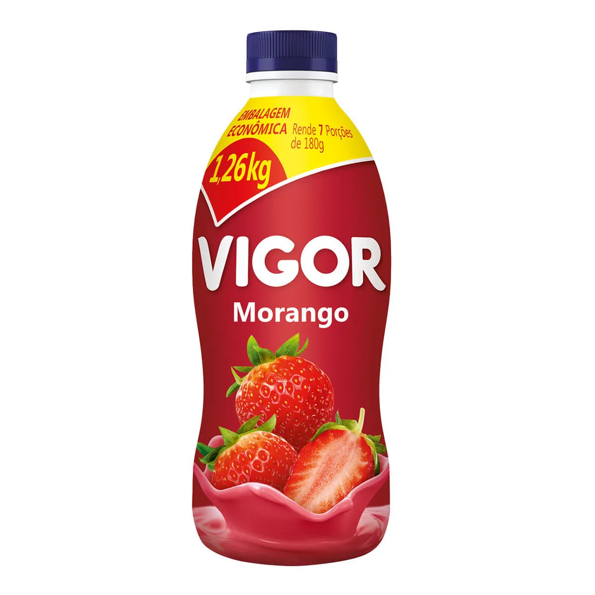 Iogurte Desnatado Vigor Morango 1260g