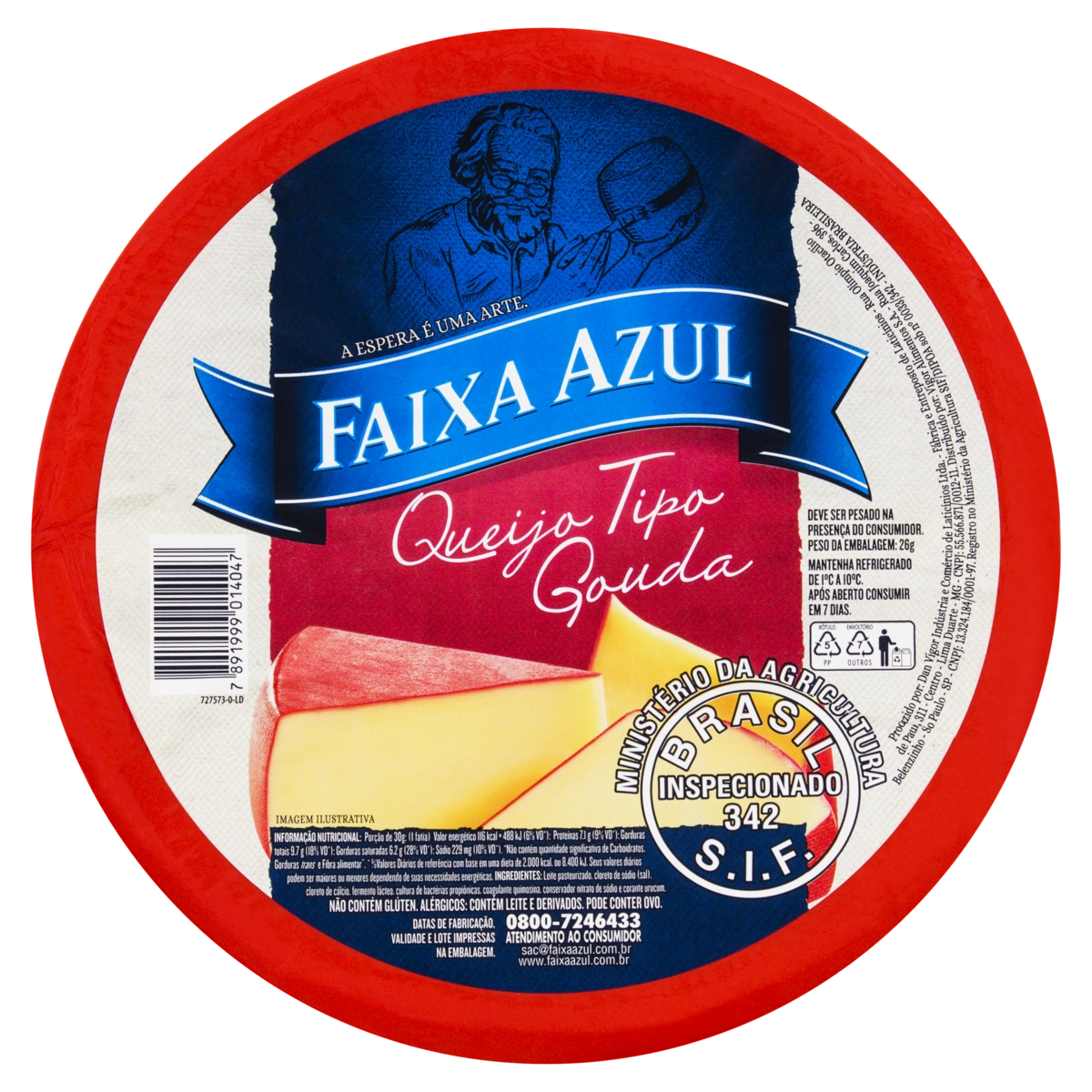 Queijo Gouda Faixa Azul