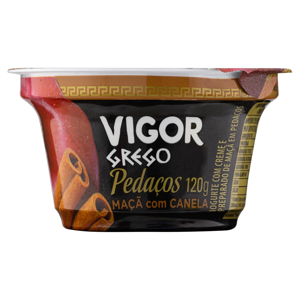 Iogurte Grego Maçã Com Canela Vigor Pedaços Pote 120g