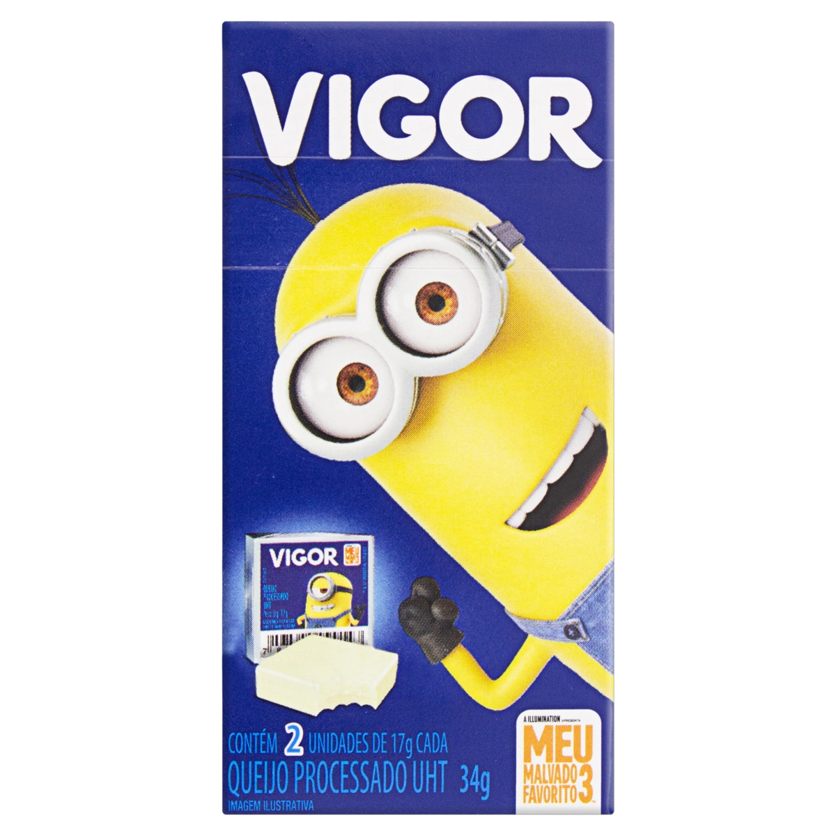 Queijo Processado Uht Meu Malvado Favorito 3 Vigor 34g 2 Unidades