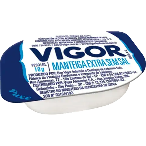 Manteiga Extra Sem Sal Vigor Pote 10g