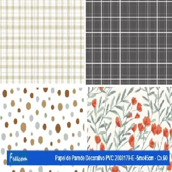 Papel De Parede Pvc Diversos 45cmx5m Ref.2008179 E