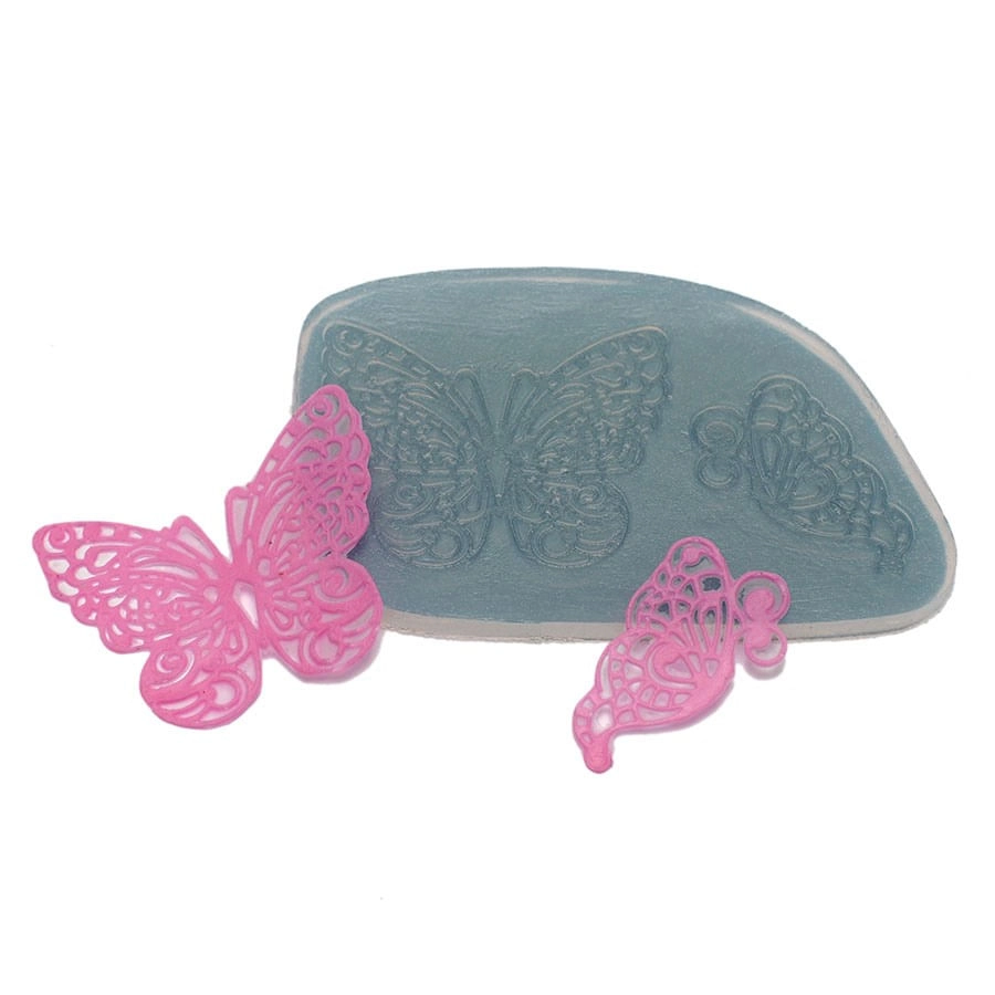Mold Silic Renda Borboleta Pq 2s.183 Flex Arte