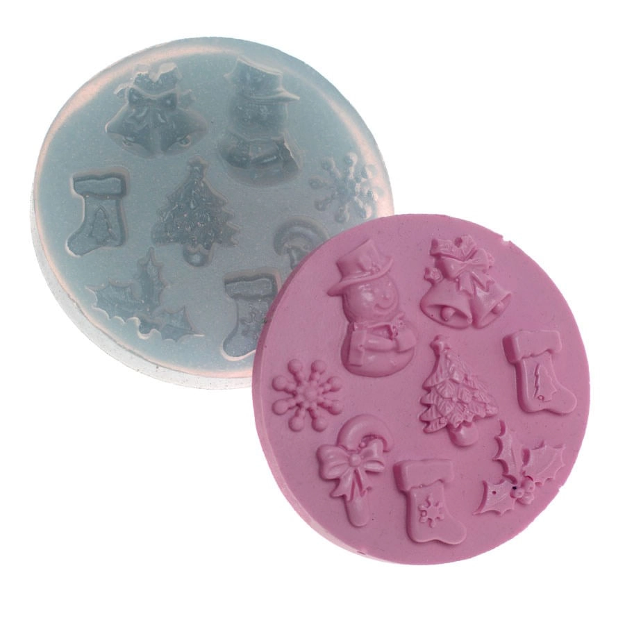 Molde De Silicone Conjunto Natal 1. 244