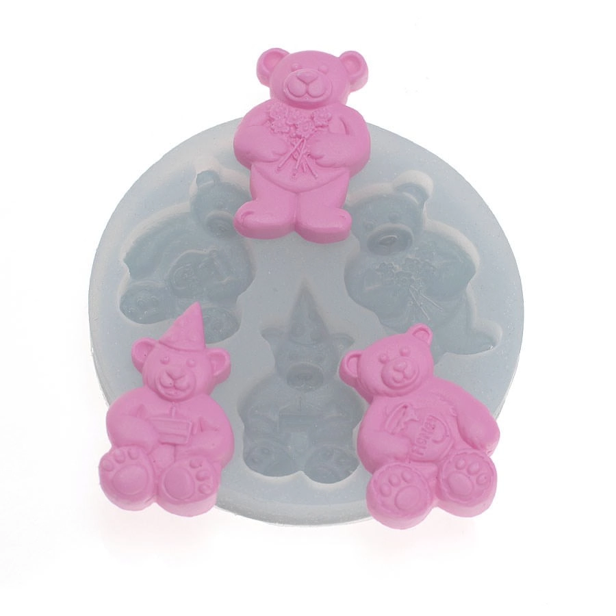 Molde De Silicone Trio De Ursos.293