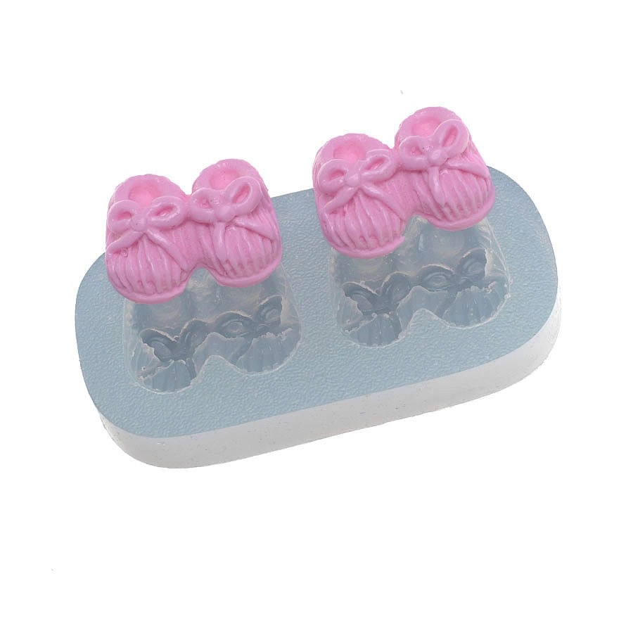 Molde De Silicone Pares De Pantufas.377