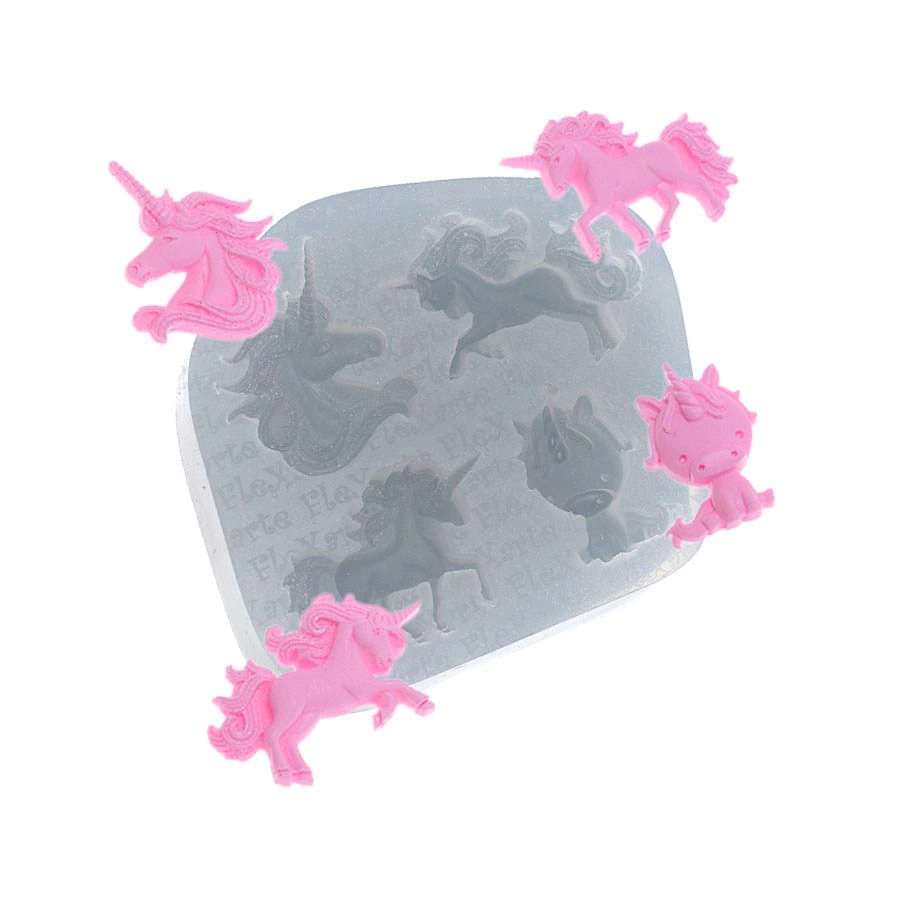 Molde Silic Mini Unic¿rnios 532 Flex Arte