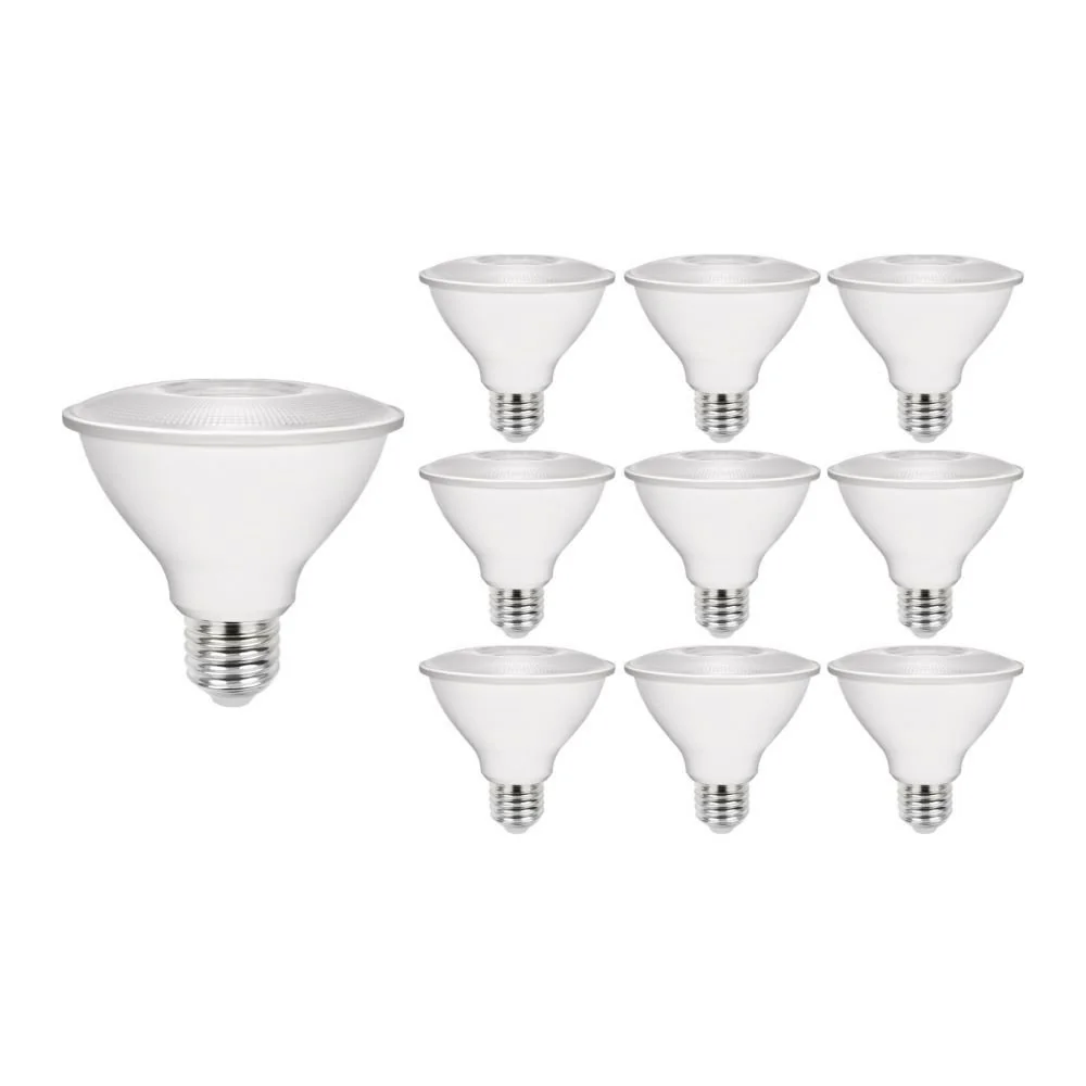 10 Lâmpadas Led Stella Par 30 Eco 9w E27 Bivolt 3000k Luz Amarela
