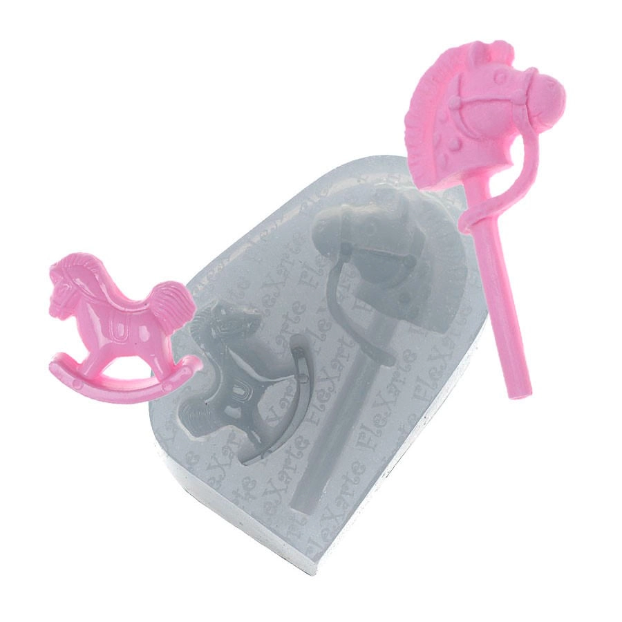 Mold Silic Dupla De Cavalinhos 56 Flex Arte
