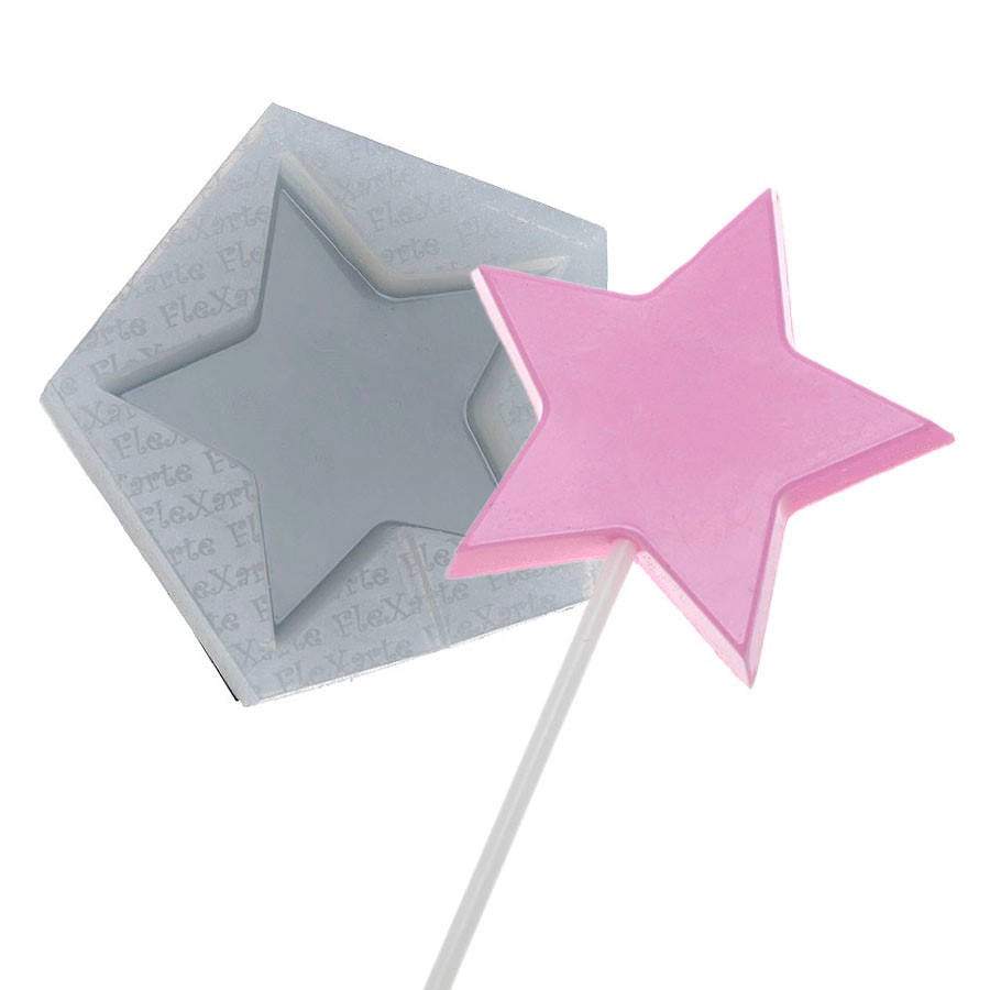 Mold Silic Pirulito Estrela 108 Flex Arte