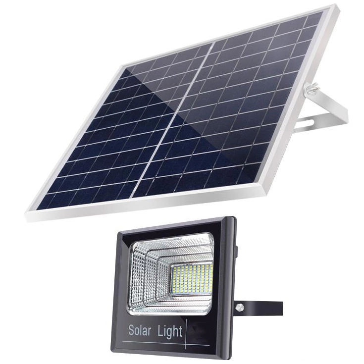 Holofote Refletor 40w À Prova D água Energia Solar Com Painel Automático E Manual