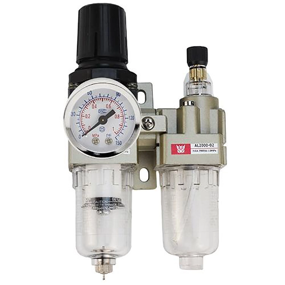 Filtro De Ar Regulador Lubrificador Manômetro 1/4 Para Compressor De Ar