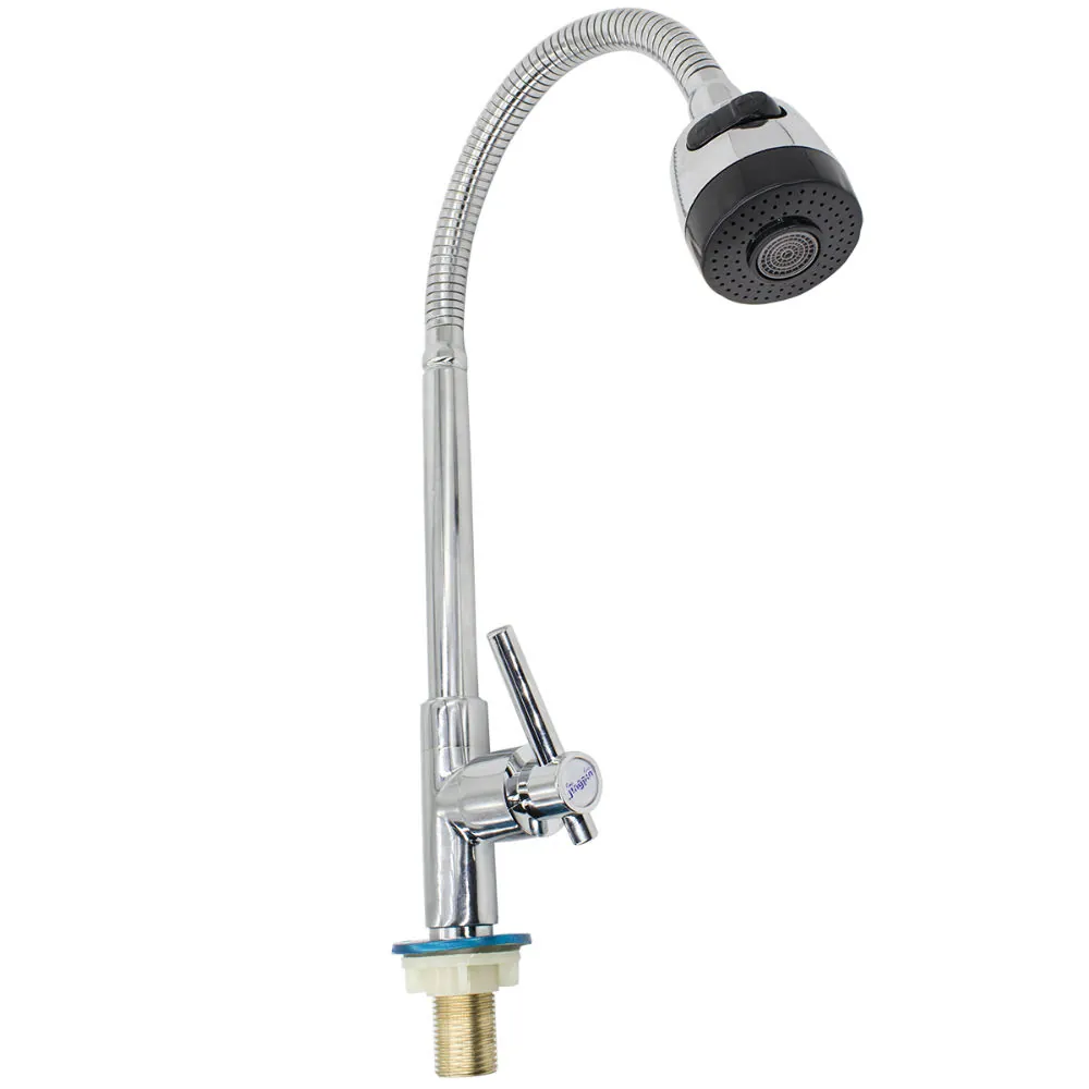 Torneira Gourmet Flexível Cromada Cozinha Bancada 1/4 Volta