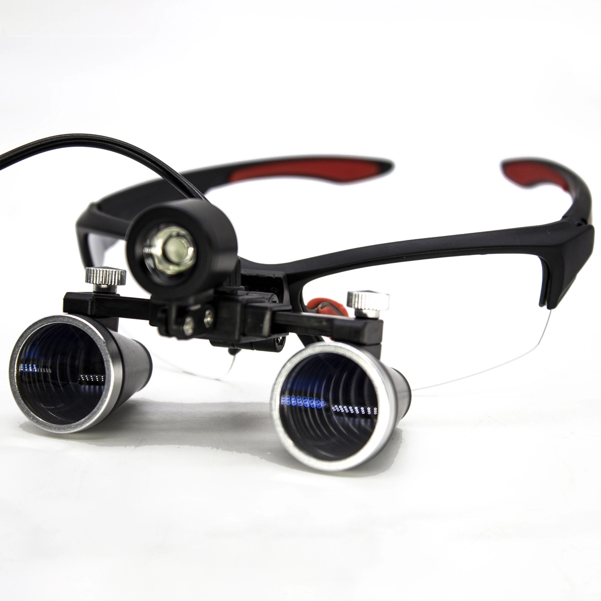 Óculos Lupa Cirúrgica 3,5x Com Led Para Médico Cirurgião Odontólogo Preto - Gt639