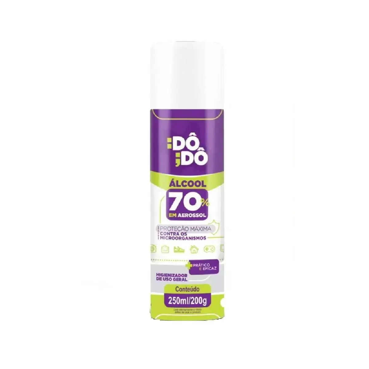 Álcool Aerossol Spray 70% DôDô 250ml / 200g