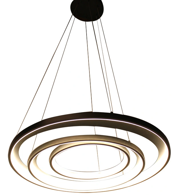 Pendente Arco Espiral Preto 60cm Led 86w 3200k Bivolt