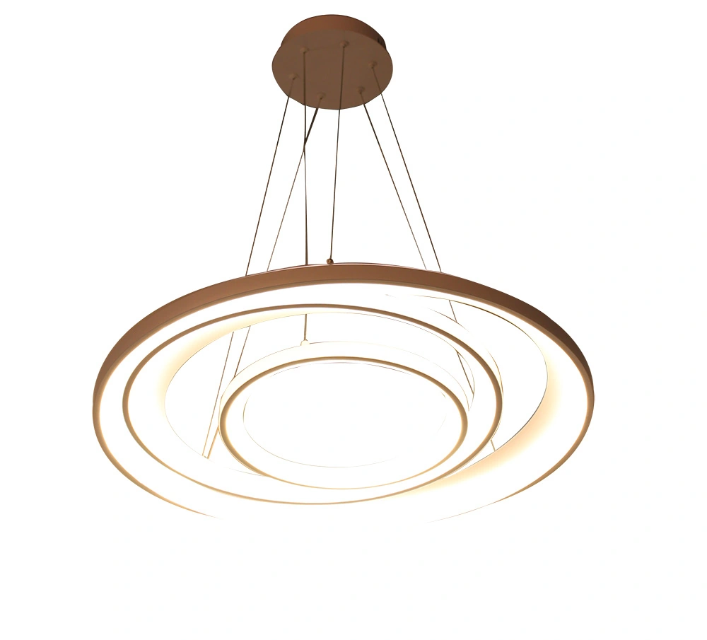 Pendente Arco Espiral Branco 60cm Led 86w 3200k Bivolt