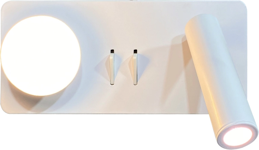 Arandela De Cabeceira Leitura Branca Led 8w 3200k Bivolt