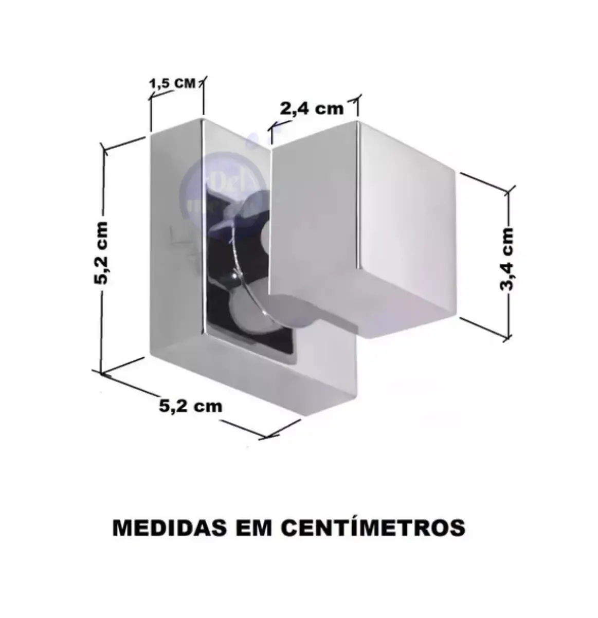 Acabamento Registro Quadrado Cromo Padrão Deca Kit 8 Unidades Em Metal