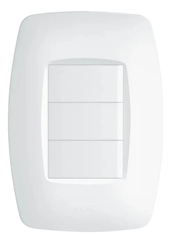 Interruptor Paralelo 3 Teclas Com Placa 4x2 Fame Elegance