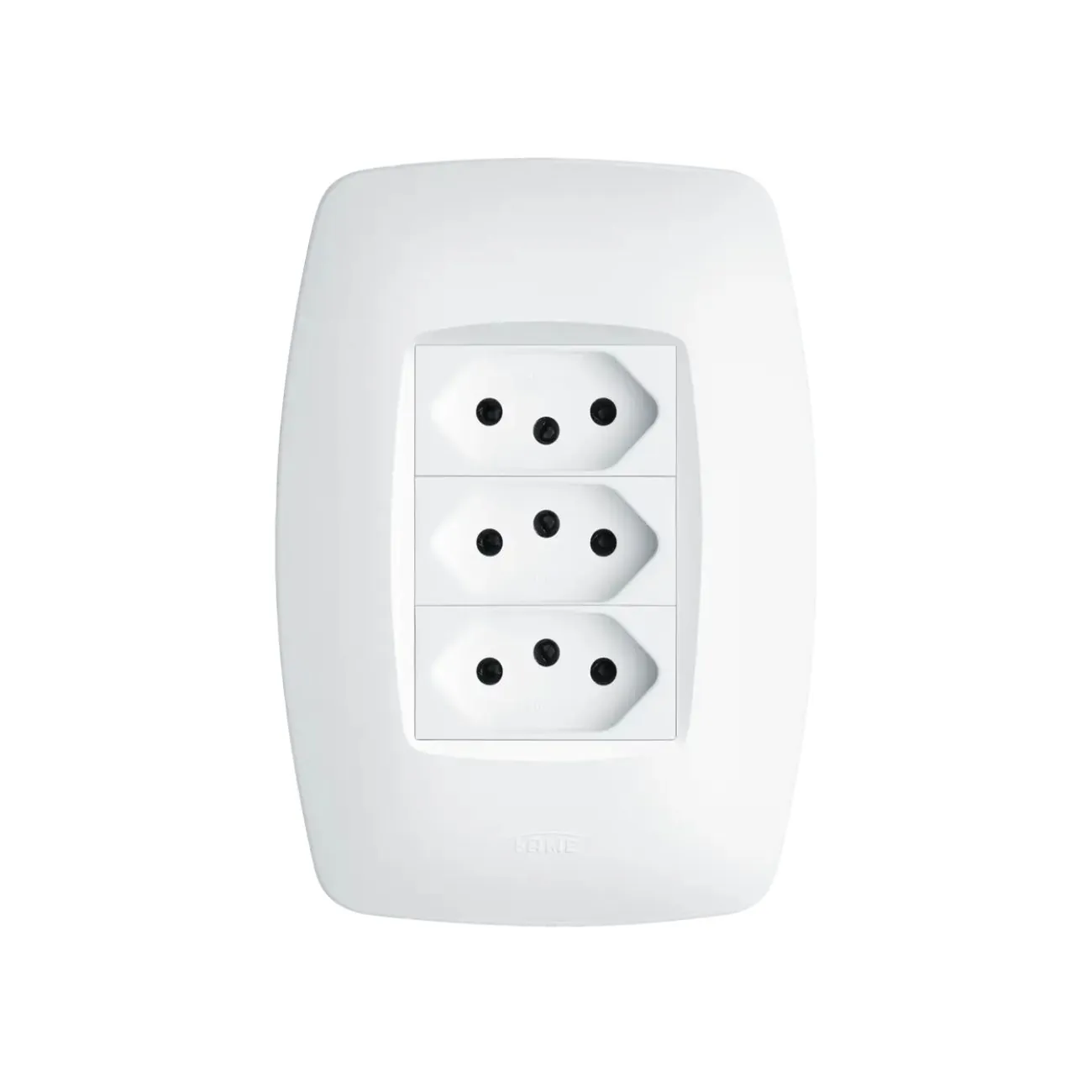 Tomada Tripla 2p+t 10a/250v Com Placa 4x2 Fame Elegance