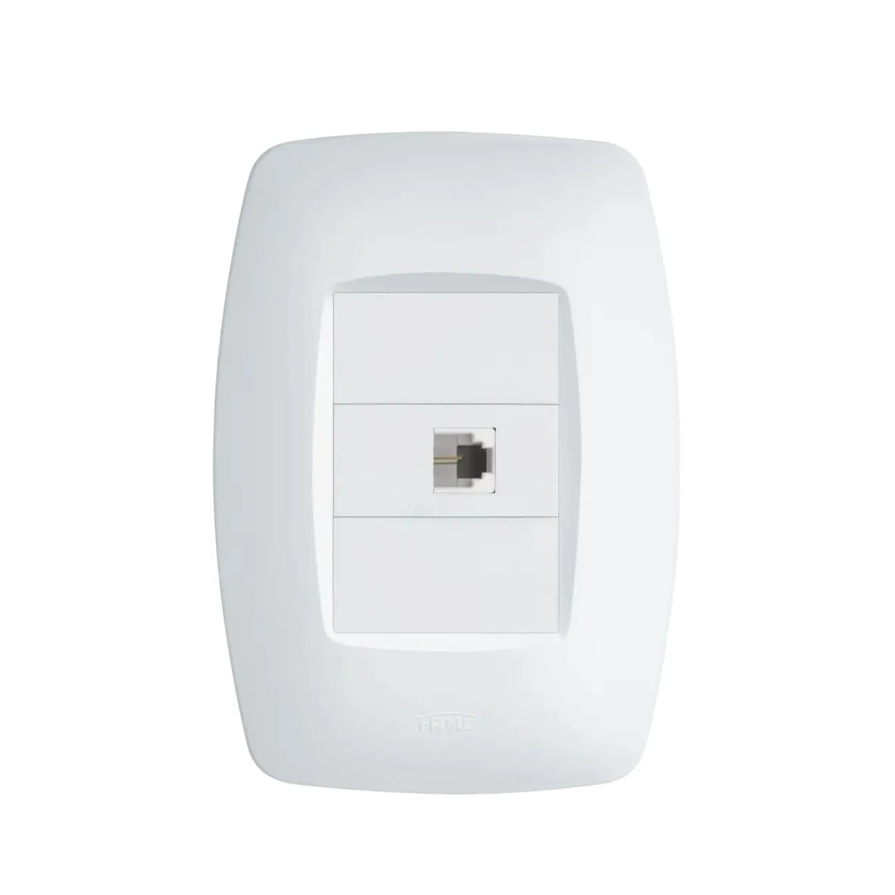 Tomada P/ Telefone Rj11 2 Vias Com Placa 4x2 Fame Elegance