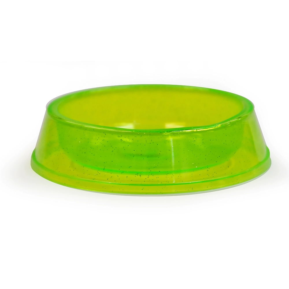 Comedouro Gato Transp 160ml Glit Verde