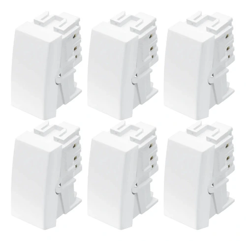 6 Un Módulo Interruptor Simples 10a/250v Fame Elegance 10 A/branco 250v