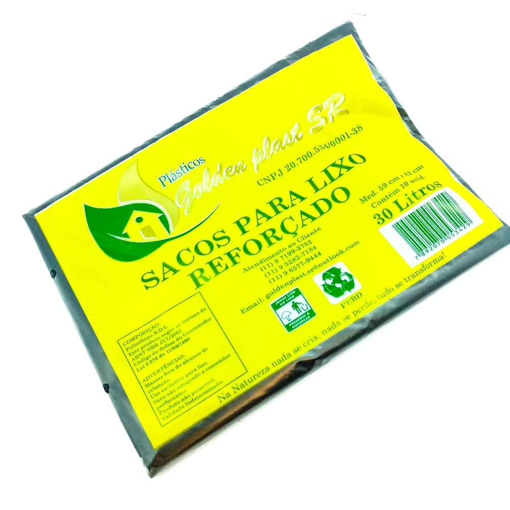 Saco Lixo Golden Plast.reforc.30lt C10
